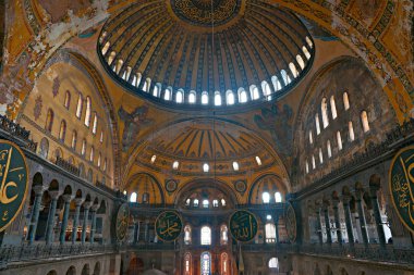 Ayasofya'nın güzel süslü kubbesi Ayasofya Camii, istanbul,