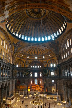 Ayasofya'nın güzel süslü kubbesi Ayasofya Camii, istanbul,