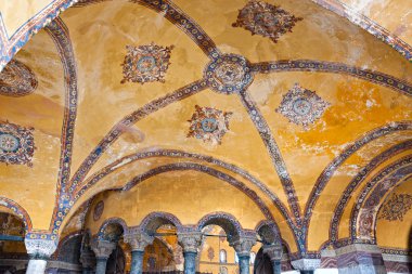 Ayasofya'nın güzel süslü kubbesi Ayasofya Camii, istanbul,