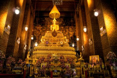 Buda içinde wat phra kaeo Tapınak, bangkok, Tayland.