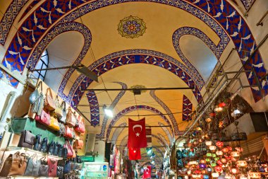 Grand bazaar shops in Istanbul. clipart