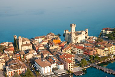 Scaliger Castle in Sirmione by lake Garda, Italy clipart