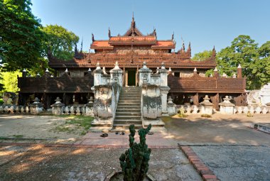 Golden palace Manastırı, mandalay, myanmar (burma)