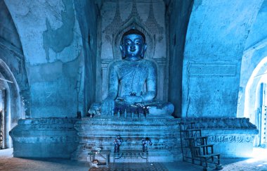 gün batımında, myanmar Bagan.