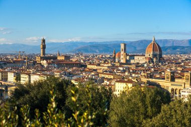 Florence, duomo, Giotto'nun Çan kulesi ve palazzo vecchio
