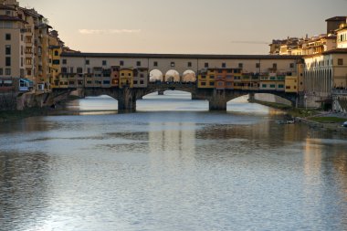 panoramik Floransa ve ponte Vecchio.