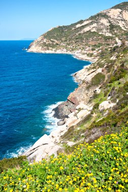 Cavoli beach, marina di campo, Isle of elba, İtalya.