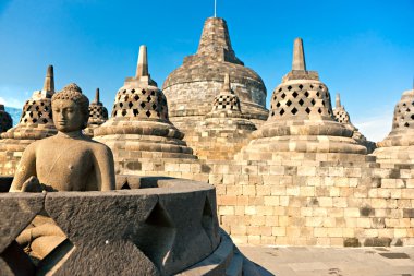 Borobudur Tapınağı, yogyakarta, java, Endonezya.