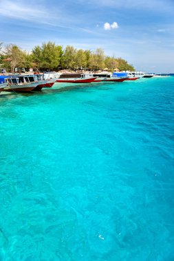 gili meno, Endonezya, güzel deniz.