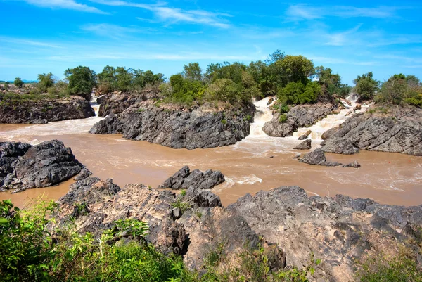 Cachoeira em Si Phan Don, Rio Mekong, Laos . — Fotografia de Stock