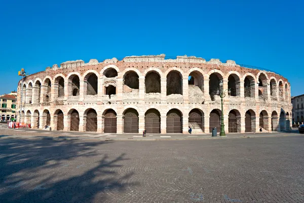 Arena ve Veroně, starověkého římského amfiteátru. Itálie — Stock fotografie