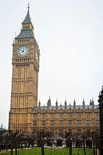 Big ben, komory parlamentu a westminster bridge — Stock fotografie