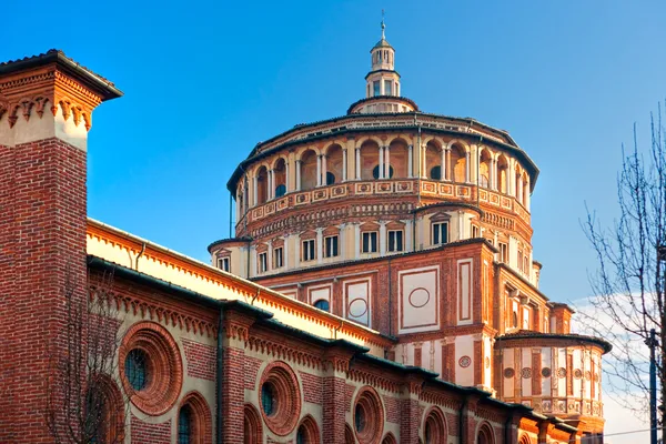 Kościół santa maria delle grazie, Mediolan, Włochy, — Zdjęcie stockowe