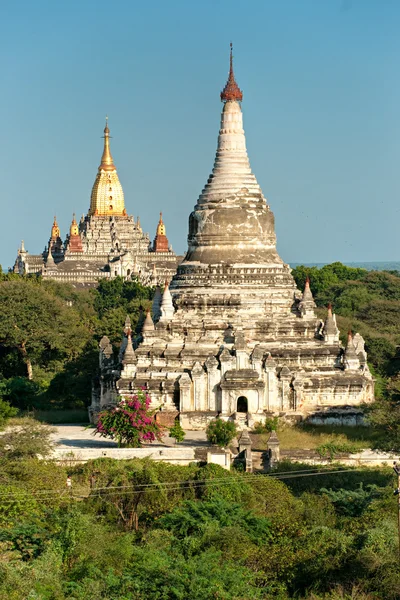 Gün batımında, myanmar Bagan. — Stok fotoğraf