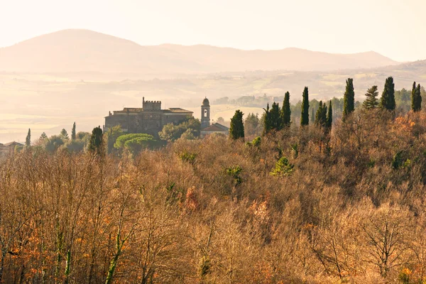 Toszkán táj, chianti régióban, Olaszország. — Stock Fotó