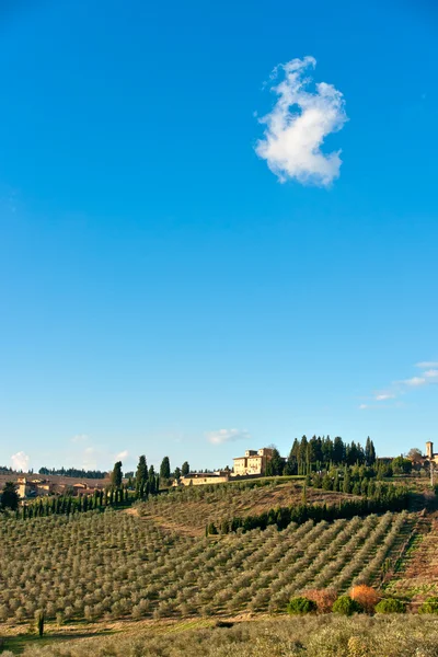 Toscana paisagem, Chianti área, Itália . — Fotografia de Stock