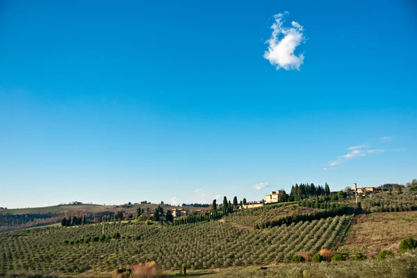 Toscana paisagem, Chianti área, Itália . — Fotografia de Stock