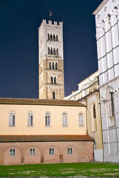 Lucca - výhled na katedrálu svatého Martina. Toskánsko, Itálie. — Stock fotografie