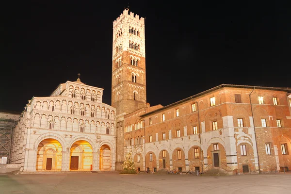 Lucca - uitzicht op st martin's kathedraal. Toscane, Italië. — Stockfoto