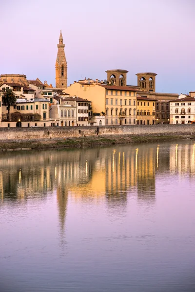 Florence, View from the Arno's river — Stock Photo, Image