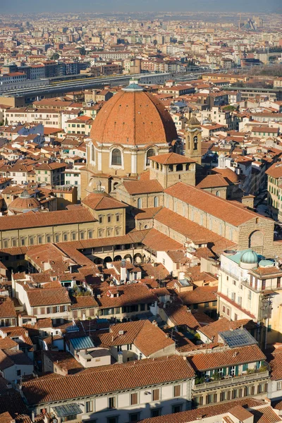 Panoramautsikt över Florens från Giottos Campanile — Stockfoto