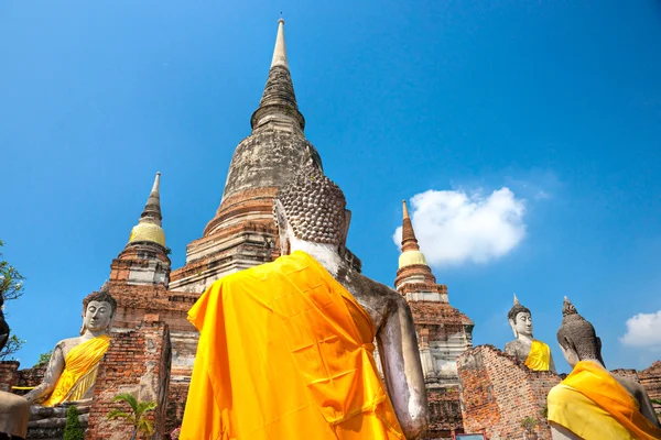 Verwoeste oude tempel van ayuthaya, thailand, — Stockfoto