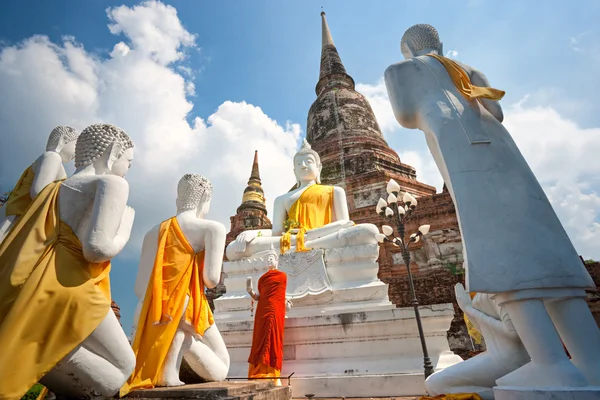 Verwoeste oude tempel van ayuthaya, thailand, — Stockfoto