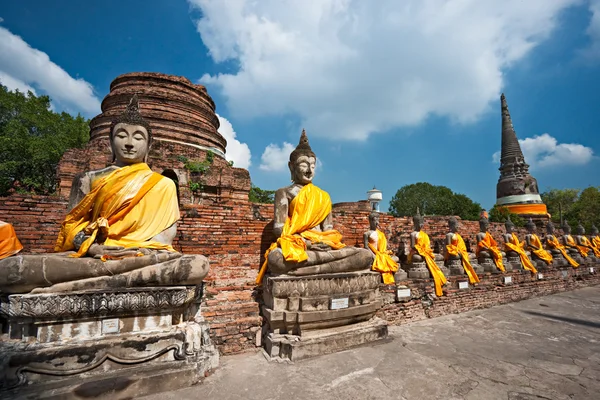 Ancien temple ruiné d'Ayuthaya, Thaïlande , — Photo