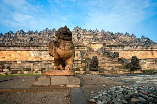 Templo Borobudur, Yogyakarta, Java, Indonesia . — Foto de Stock