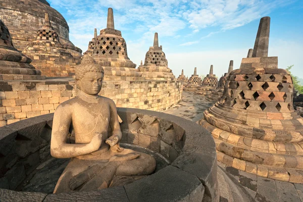 Borobudur Tapınağı, yogyakarta, java, Endonezya. — Stok fotoğraf