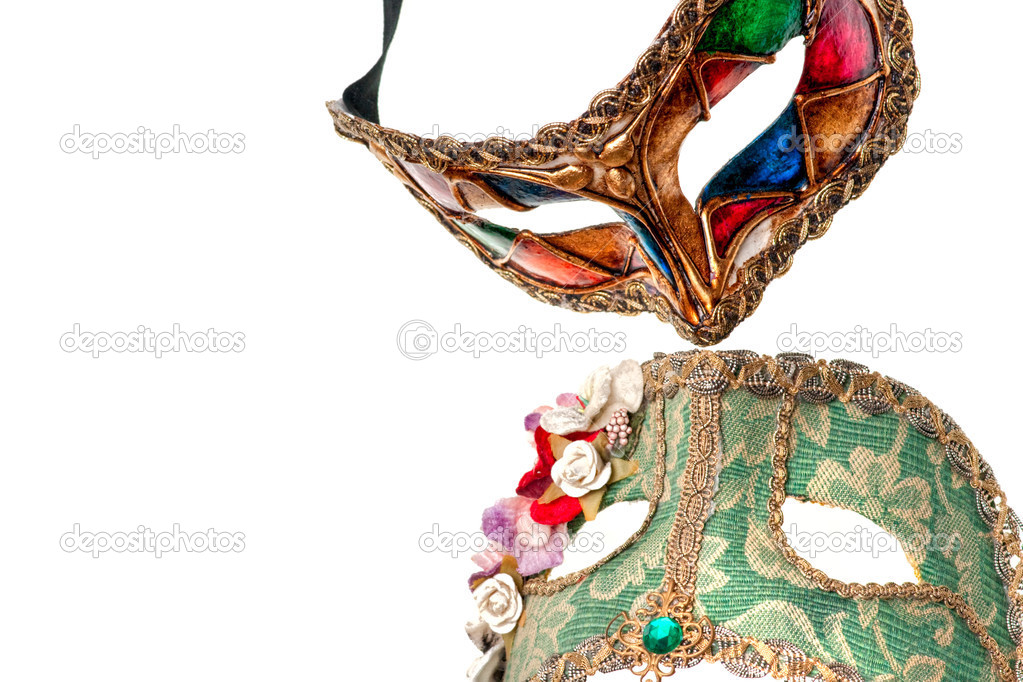 Venice Mask, Isolated on white.