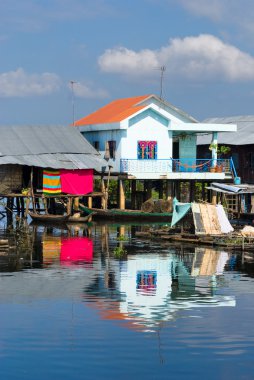 modern ve eski ev Nehri, Kamboçya.