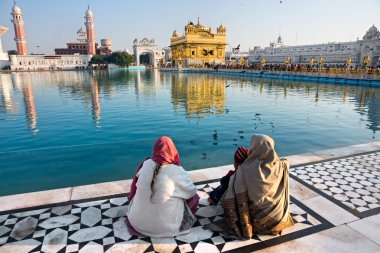 Amritsar 'daki Altın Tapınak, Punjab, Hindistan.