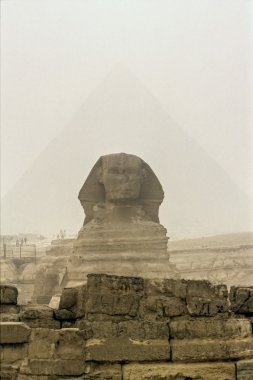Sfenks ve Piramitler, giza, Mısır.