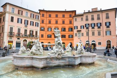 Neptün Çeşmesi, piazza navona, Roma, İtalya.