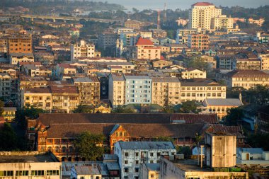 yangon, myanmar görünümünü.