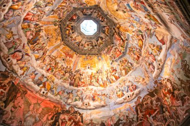 Floransa duomo brunelleschi kubbe içinde boyama.