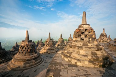 Borobudur Tapınağı, yogyakarta, java, Endonezya.
