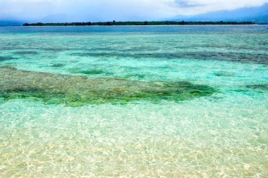 Gili Air, view from Gili Meno, Indonesia. clipart