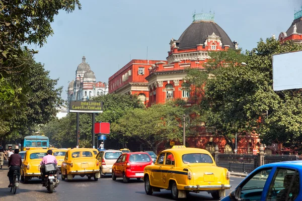Street of Calcutta (Kolkata), West Bengal, India. — Stock Photo, Image