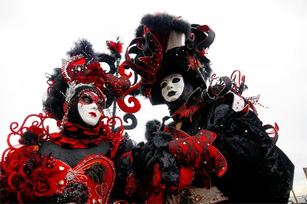 Maschera di Venezia, Carnevale . — Foto Stock