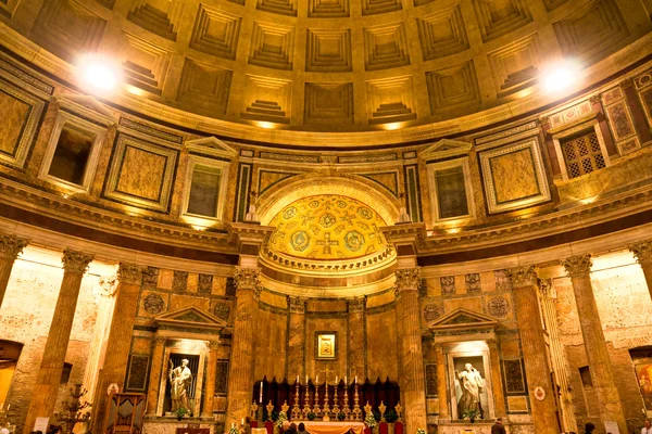Belül a pantheon, Róma, Olaszország. — Stock Fotó