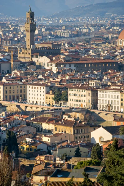 Florence, Palazzo Vecchio, piazza della Signoria. — Stok fotoğraf