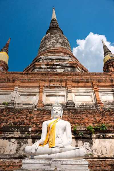 Verwoeste oude tempel van ayuthaya, thailand, — Stockfoto