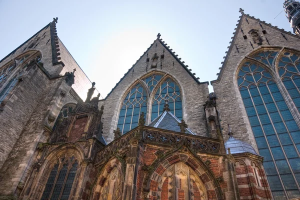 Kerk in het red light district, amsterdam — Stockfoto