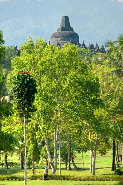 Templo Borobudur, Yogyakarta, Java, Indonesia . — Foto de Stock