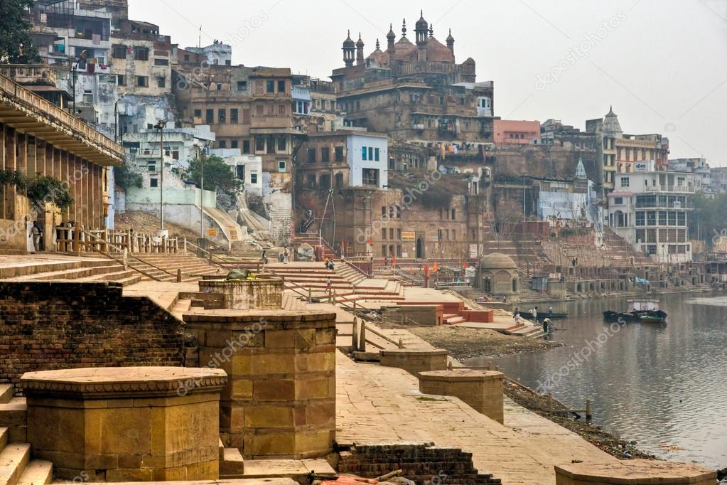 Varanasi (Benares) in a foggy day.