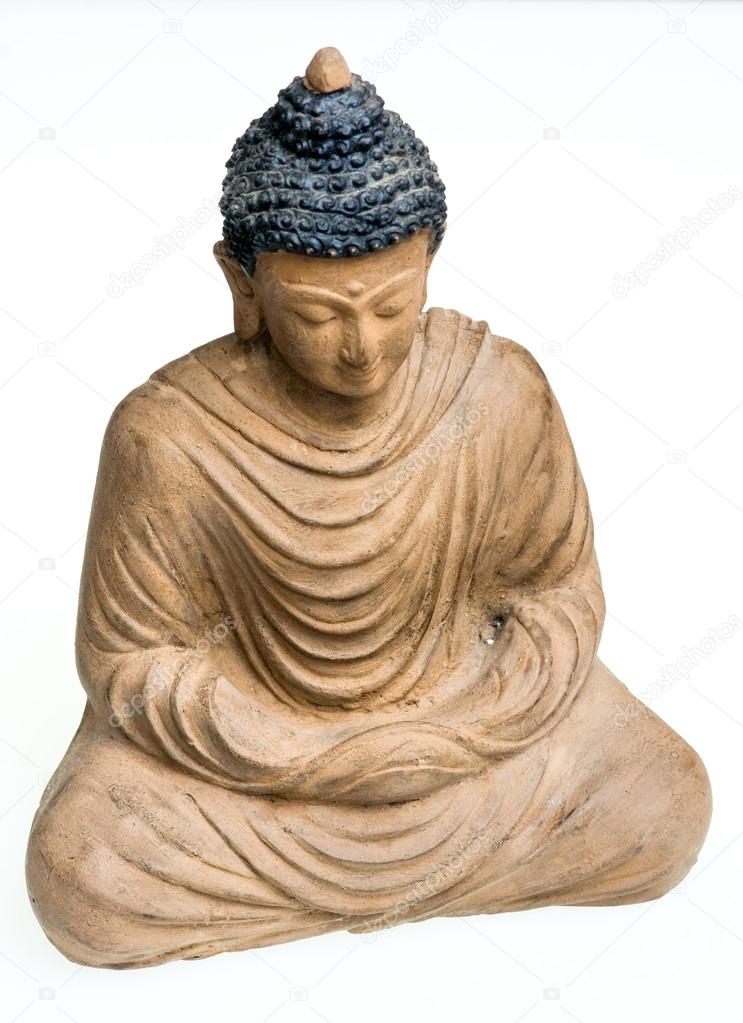 Close-up picture of a Buddha Bronze statue.