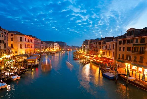 Grand canal vid solnedgången, Venedig, Italien. — Stockfoto