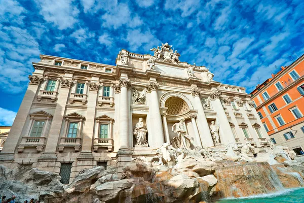 De beroemde Trevifontein, rome, Italië. — Stockfoto